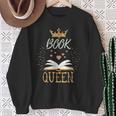 Book Queen Book Lovers Bookworm Reading Novelty Shirt Sweatshirt Gifts for Old Women