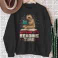 Book Reader Sloth Bookworm Reading Book Club Sweatshirt Gifts for Old Women