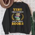 Book Reading Books Library Reading Rat Bookworm Sweatshirt Gifts for Old Women
