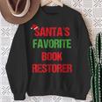 Book Restorer Pajama Christmas Sweatshirt Gifts for Old Women