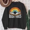 Book Vibes Bookworm Writer Sweatshirt Gifts for Old Women