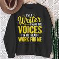 Book Writer Voices In My Head Work For Me Author Writing Sweatshirt Gifts for Old Women