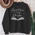 Bookaholic Saying About Books Just One More Chapter Sweatshirt Gifts for Old Women