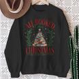 All Booked For Christmas Holly Xmas Jolly Book Club Teacher Sweatshirt Gifts for Old Women