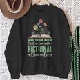 Bookish Fictional Character Book Lover Sweatshirt Gifts for Old Women