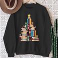 Booklovers Christmas Book Tree Sweatshirt Gifts for Old Women