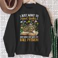 Books And My Ball Python Owner Ball Python Lover Sweatshirt Gifts for Old Women