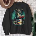 Books Dragon Reading Book Lover Sweatshirt Gifts for Old Women