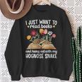 Books And My Hognose Snake Owner Hognose Snake Lover Sweatshirt Gifts for Old Women