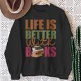 Books Novels Reading Shirt Life Is Better With Books Sweatshirt Gifts for Old Women Books Novels Reading Shirt Life Is Better With Books Sweatshirt Gifts for Old Women