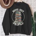 Books Over People Rainbow Reading Bookworm Book Lovers Sweatshirt Gifts for Old Women Books Over People Rainbow Reading Bookworm Book Lovers Sweatshirt Gifts for Old Women