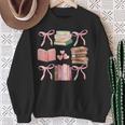 Books And Pink Bows Booktok Coquette Preppy Sweatshirt Gifts for Old Women Books And Pink Bows Booktok Coquette Preppy Sweatshirt Gifts for Old Women