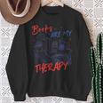 Books Are My Therapy Book Lover Bookworm Library Sweatshirt Gifts for Old Women Books Are My Therapy Book Lover Bookworm Library Sweatshirt Gifts for Old Women