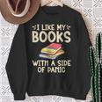 I Like My Books With a Side Of Panic Thriller Sweatshirt Gifts for Old Women I Like My Books With a Side Of Panic Thriller Sweatshirt Gifts for Old Women