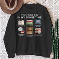 Books Things I Do In My Spare Time Reading Sweatshirt Gifts for Old Women