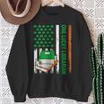 Books US American Flag One Lucky Librarian St Patrick's Day For Women Kids Men Sweatshirt Gifts for Old Women