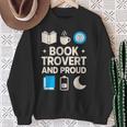 Booktrovert Introvert Reader Library Card Coffee Books Sweatshirt Gifts for Old Women