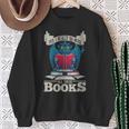 Bookworm Flying Mythical Creature Book Reading Dragon Sweatshirt Gifts for Old Women