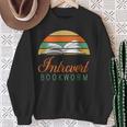 Bookworm Introvert Fun Book Lovers Reading Sweatshirt Gifts for Old Women