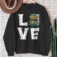 Bookworm Love Book Lover Reading Librarian Sweatshirt Gifts for Old Women