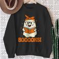 Booooks Ghost Boo Read Books Library Teacher Halloween Cute For Men Women Kids Sweatshirt Gifts for Old Women