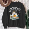 Booooks Ghost Read Books Halloween Sweatshirt Gifts for Old Women
