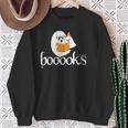 Booooks Halloween Cute Ghost Reading Library Books Sweatshirt Gifts for Old Women