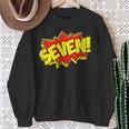 Boy Seven Superhero Comic Book Hero 7th Birthday Boy 7 Years Sweatshirt Gifts for Old Women Boy Seven Superhero Comic Book Hero 7th Birthday Boy 7 Years Sweatshirt Gifts for Old Women