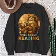Boys Animal Wild About Reading Cheetah Book Sweatshirt Gifts for Old Women