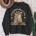 Buy Me Books And Call Me a Good Girl Reading Bookworm Sweatshirt Gifts for Old Women
