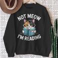 Calico Cat Graphic Not Meow Im Reading Book Lover Sweatshirt Gifts for Old Women Calico Cat Graphic Not Meow Im Reading Book Lover Sweatshirt Gifts for Old Women
