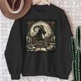 Capricorn Zodiac Art Academia Aesthetic Book Lover Sweatshirt Gifts for Old Women