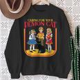 Caring For Your Evil Cat Retro Dark Humor Book Cover Sweatshirt Gifts for Old Women