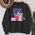 Cat Book Reading Sweatshirt Gifts for Old Women Cat Book Reading Sweatshirt Gifts for Old Women