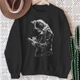 Cat Holds Book Writing Animal Print Motif Drawing Art Cat Sweatshirt Gifts for Old Women