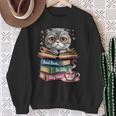 Cat Read Books Be Kind Stay Weird Library Book Lover Sweatshirt Gifts for Old Women Cat Read Books Be Kind Stay Weird Library Book Lover Sweatshirt Gifts for Old Women