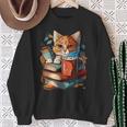 Cat Reading A Book Men Women Kids Sweatshirt Gifts for Old Women
