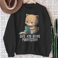Cats And Books Purrfection Book Lover Book Nerd Librarian Sweatshirt Gifts for Old Women