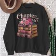 Chapter 67 Floral Book Stack Sweatshirt Gifts for Old Women