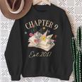 Chapter 9 Years Old For Book Lover 9th Birthday Bookworm Sweatshirt Gifts for Old Women