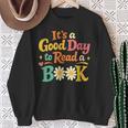 Cheerful Good Day To Read A Book Cozy Warm Bookworm Sweatshirt Gifts for Old Women