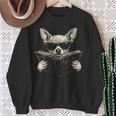 Chihuahua Reading Book Sunglasses Vintage Graphic Sweatshirt Gifts for Old Women