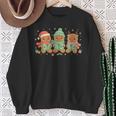 Christmas Library Gingerbread Man Books Lover Bookworm Sweatshirt Gifts for Old Women