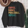 Coffee Books Pickleball Reading Lovers Bookworm Sweatshirt Gifts for Old Women