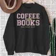 Coffee And Books Sip Then Flip Retro Varsity Reading Sweatshirt Gifts for Old Women
