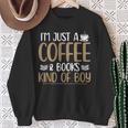 Coffee Lover Saying Book Reading Club Librarian Sweatshirt Gifts for Old Women