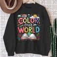 Color Our World Book Reading Program 2026 Summer Reading Sweatshirt Gifts for Old Women