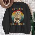 All The Cool Kids Are Reading Owl Glasses Book Retro Vintage Sweatshirt Gifts for Old Women