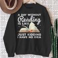 Cool Reading For Men Women Kids Bookworm Teacher Book Reader Sweatshirt Gifts for Old Women