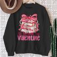 Coquette Bow All Booked For Valentine Book Lover Bookish Sweatshirt Gifts for Old Women